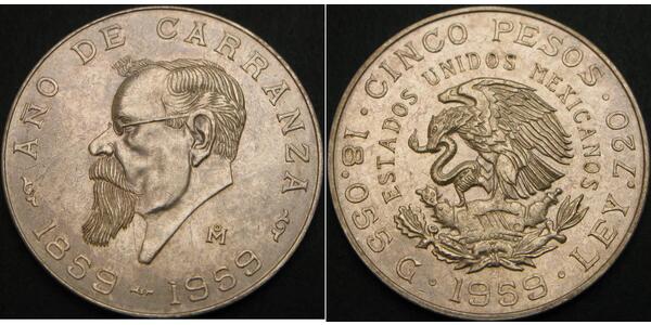  Peso Mexico Silver 