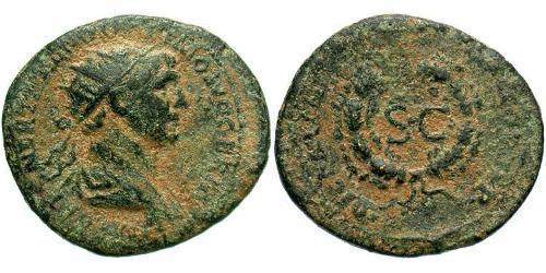  Semissis Empire romain (27BC-395) Orichalque Trajan (53-117)