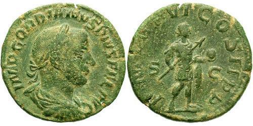  Sesterce Empire romain (27BC-395) Laiton Gordien III(225-244)