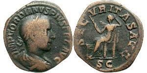  Sestertius 羅馬帝國 黃銅 戈爾迪安三世(225-244)