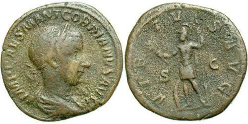  Sestertius 羅馬帝國 黃銅 戈爾迪安三世(225-244)
