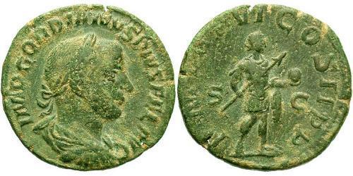  Sestertius 羅馬帝國 黃銅 戈爾迪安三世(225-244)