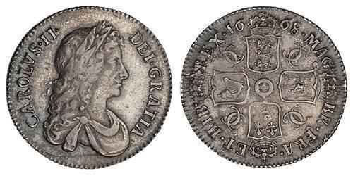  Shilling Königreich England (927-1649,1660-1707) Silber Karl II (1630-1685)