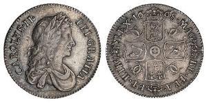  Shilling 英格兰王国 銀 查理二世 (英格兰) (1630 - 1685)