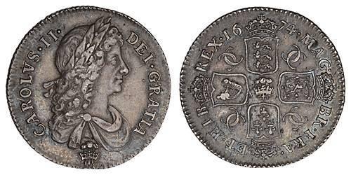  Shilling 英格兰王国 銀 查理二世 (英格兰) (1630 - 1685)