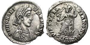  Siliqua Western Roman Empire (285-476) Silver Honorius  (384-423)