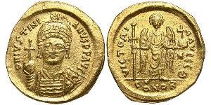  Solidus Byzantine Empire (330-1453) Gold Justinian I (482-565)