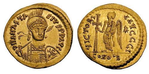  Solidus Byzantine Empire (330-1453) Gold Anastasius I (430-518)