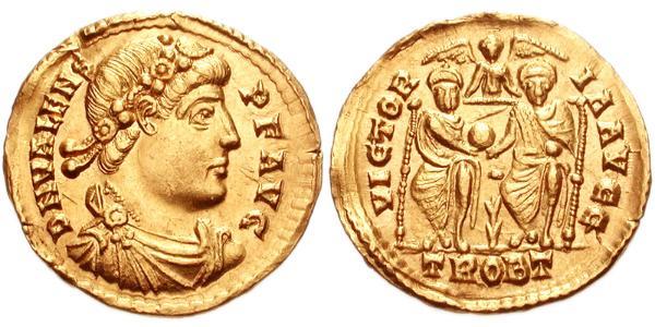  Solidus Byzantine Empire (330-1453) Gold Valens (328-378)