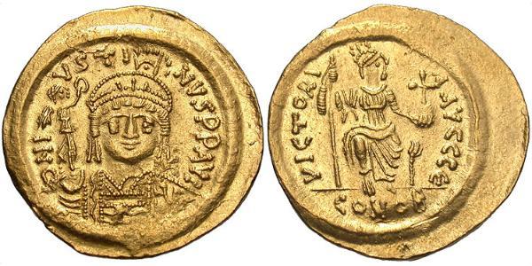  Solidus Byzantine Empire (330-1453) Gold Justin II (520-578)