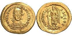  Solidus Western Roman Empire (285-476) Gold Valentinian III (419-455)