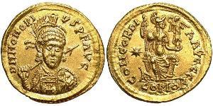  Solidus Western Roman Empire (285-476) Gold Honorius  (384-423)