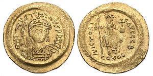  Solidus Imperio bizantino (330-1453) Oro Justino II (520-578)