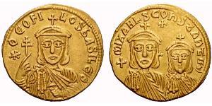  Solidus Imperio bizantino (330-1453) Oro Teófilo (813-842)