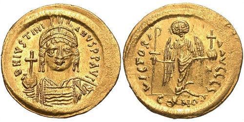  Solidus Imperio bizantino (330-1453) Oro Justiniano I (482-565)