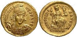  Solidus Западная Римская империя (285-476) Золото Гонорий (384-423)