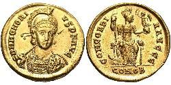  Solidus Западная Римская империя (285-476) Золото Гонорий (384-423)