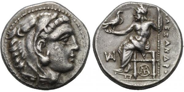  Tetradrachm Macedonian Kingdom (800BC-146BC) Silber Alexander III der Große (356BC-323BC)