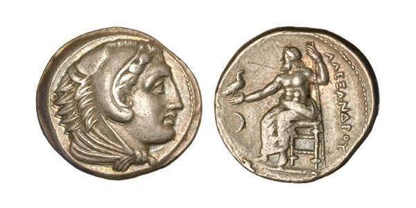  Tetradrachm Macedonian Kingdom (800BC-146BC) Silver Alexander III of Macedon (356BC-323BC)