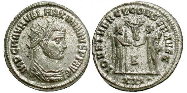  Tetradramma Impero romano (27BC-395)  Massimiano (250-310)