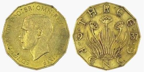  Threepence Велика Британія (1922-)  Едвард VIII (1894-1972)