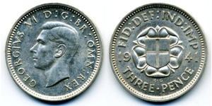  Threepence Великобритания (1922-) Серебро Георг VI (1895-1952)