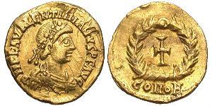  Tremis Imperio romano de Occidente (285-476) Oro Valentiniano III (419-455)