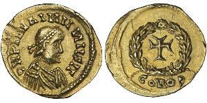  Tremis Imperio romano de Occidente (285-476) Oro Valentiniano III (419-455)