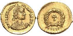  Tremissis Weströmisches Reich (285-476) Gold Valentinian III (419-455)