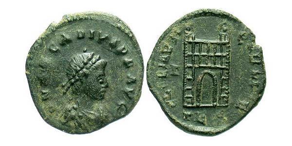  Tremissis  Western Roman Empire (285-476) Bronze Arcadius (377-408)