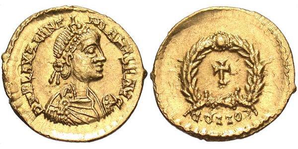  Tremissis  Western Roman Empire (285-476) Gold Valentinian III (419-455)