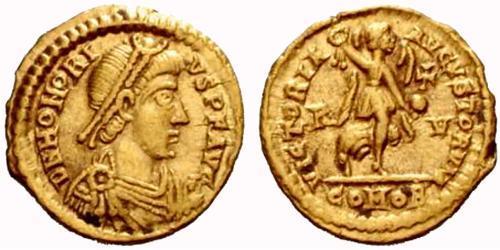 Tremissis  Western Roman Empire (285-476) 金 Honorius  (384-423)
