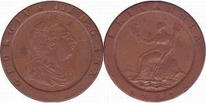  Twopence Reino de Gran Bretaña (1707-1801) Cobre Jorge III (1738-1820)