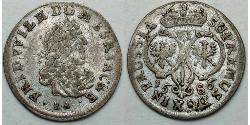  VI grossus Brandenburg-Prussia (1618-1701) Argento Federico Guglielmo I  (1620 - 1688)