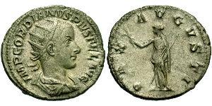  Антонініан Римська імперія (27BC-395) Срібло Гордіан III(225-244)