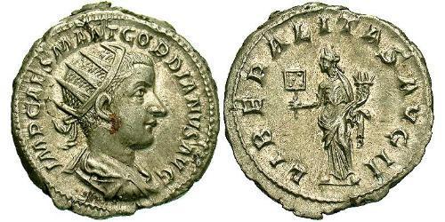  Антонініан Римська імперія (27BC-395) Срібло Гордіан III(225-244)