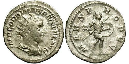  Антонініан Римська імперія (27BC-395) Срібло Гордіан III(225-244)