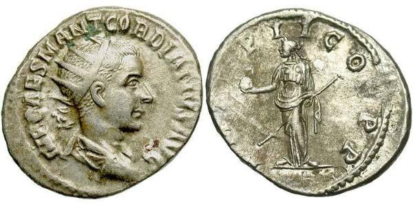  Антонініан Римська імперія (27BC-395) Срібло Гордіан III(225-244)