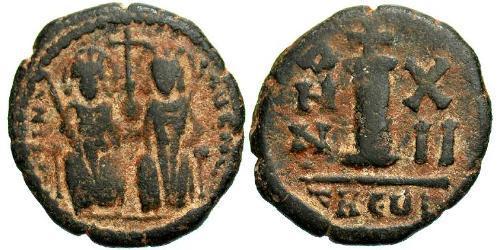  Деканумиум Византийская империя (330-1453) Бронза Юстин II (520-578)