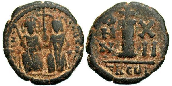 Деканумиум Византийская империя (330-1453) Бронза Юстин II (520-578)