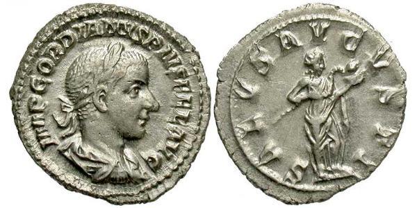  Денарий Римская империя (27BC-395) Серебро Гордиан III(225-244)