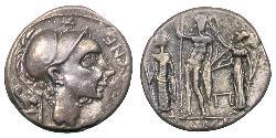  Денарий Римская республика (509BC-27BC) Серебро 