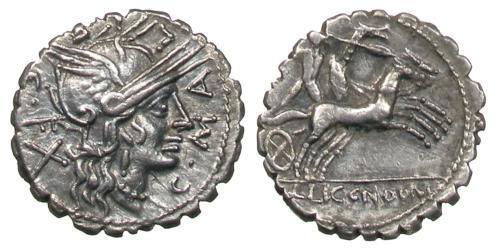  Денарий Римская республика (509BC-27BC) Серебро 