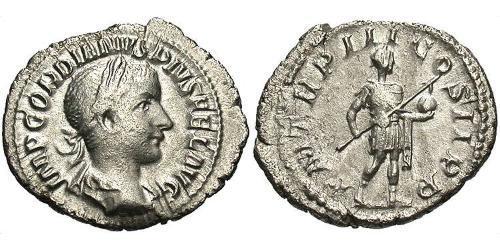  Денарій Римська імперія (27BC-395) Срібло Гордіан III(225-244)