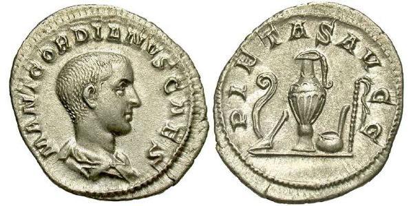  Денарій Римська імперія (27BC-395) Срібло Гордіан III(225-244)