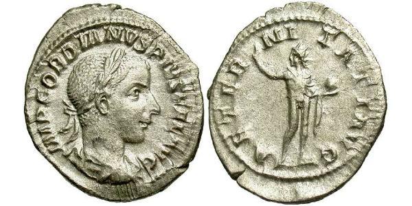  Денарій Римська імперія (27BC-395) Срібло Гордіан III(225-244)