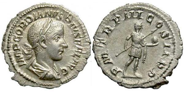  Денарій Римська імперія (27BC-395) Срібло Гордіан III(225-244)