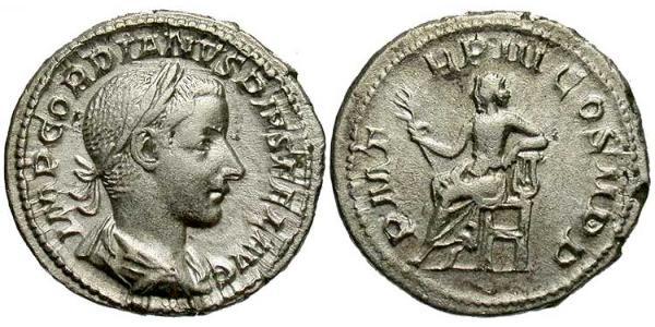  Денарій Римська імперія (27BC-395) Срібло Гордіан III(225-244)