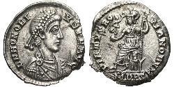 Силиква Западная Римская империя (285-476) Серебро Гонорий (384-423)
