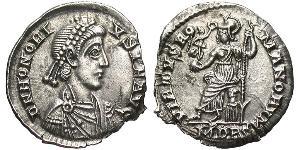  Силиква Западная Римская империя (285-476) Серебро Гонорий (384-423)